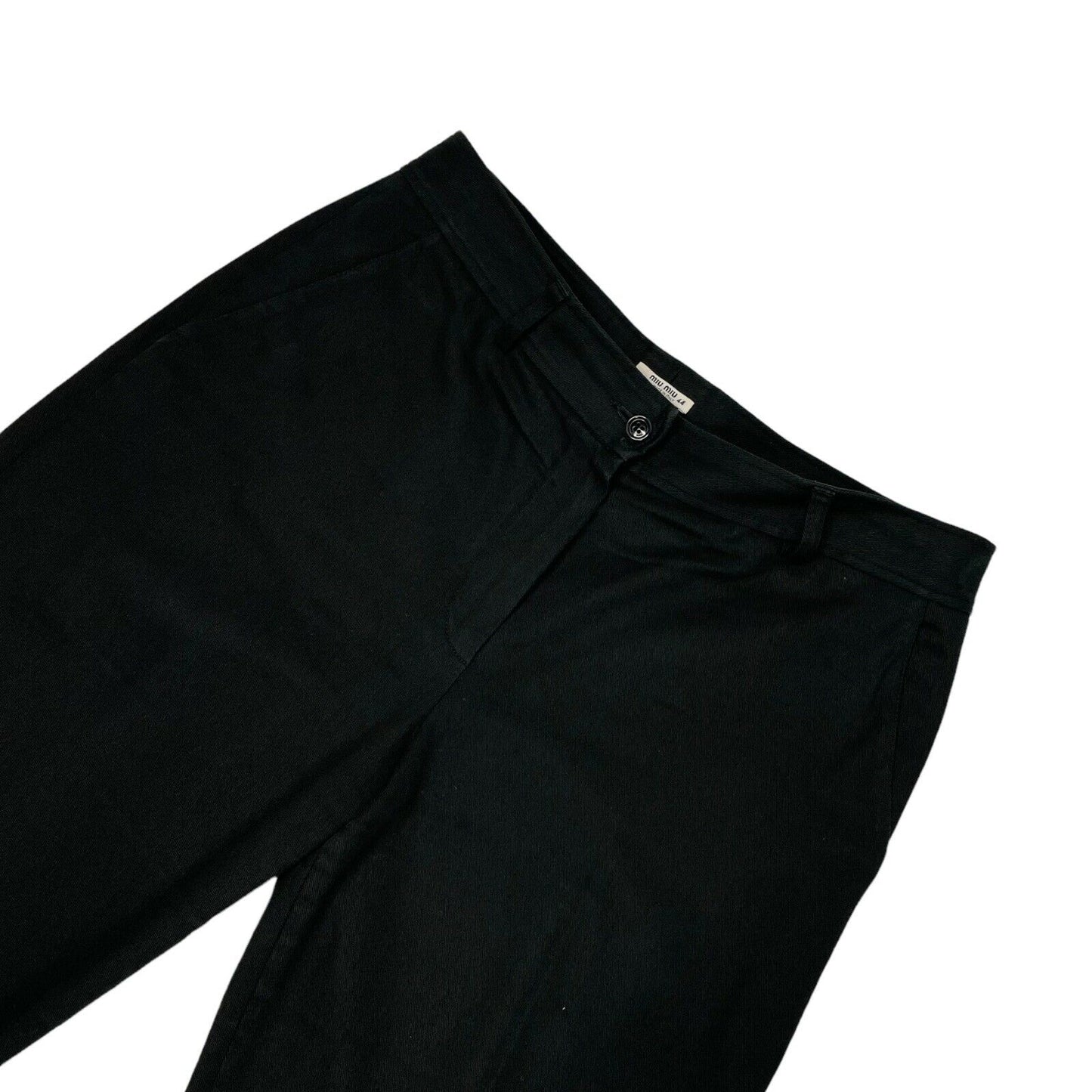 Miu Miu Straight Leg Trousers Black 31w 28l Made In Italy