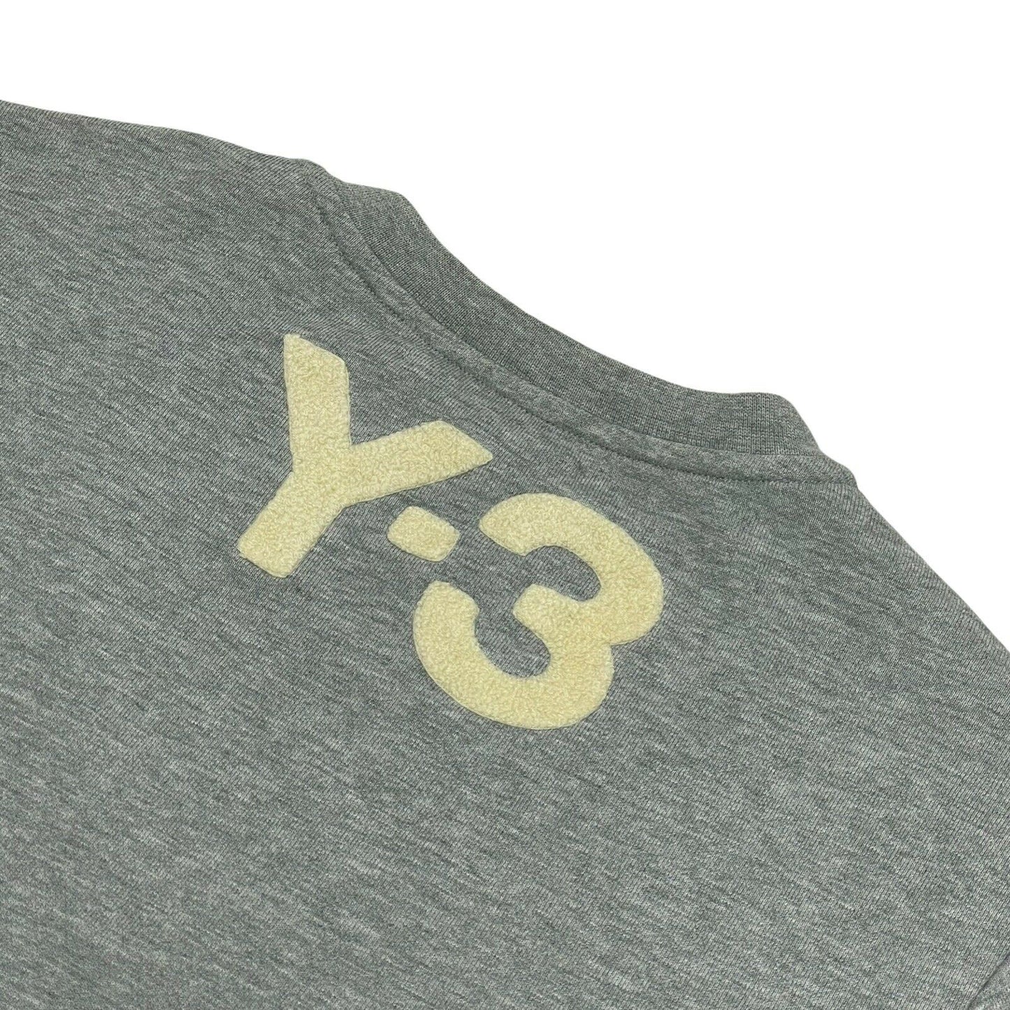 Y-3 Yohji Yamamoto Adidas V-Neck Jumper Mens Medium 2006 Grey Back Logo Patch