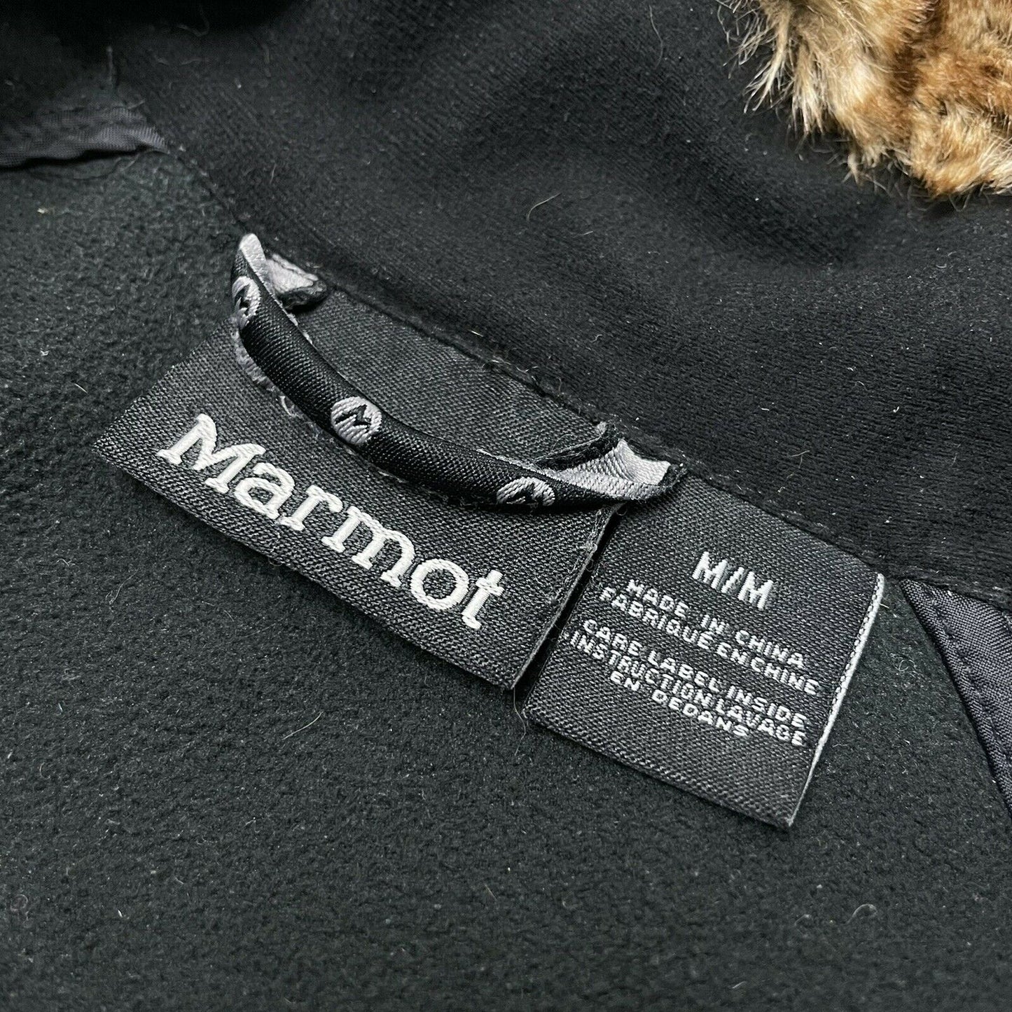 Marmot Furlong Jacket Womens Medium Black With Fur Hood