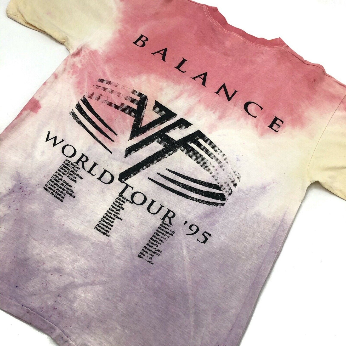 Rare Vintage Van Halen 1995 Balance World Tour T-Shirt Mens XL Tie Dye