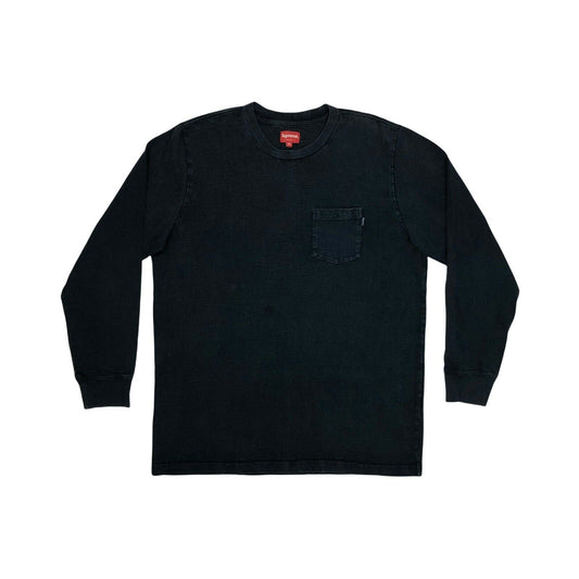 Supreme Pocket Tee Mens XL Navy Blue Long Sleeve