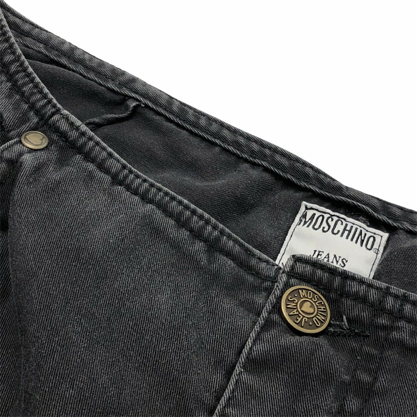 Vintage Moschino Jeans Made In Italy Dark Grey 28w 31l