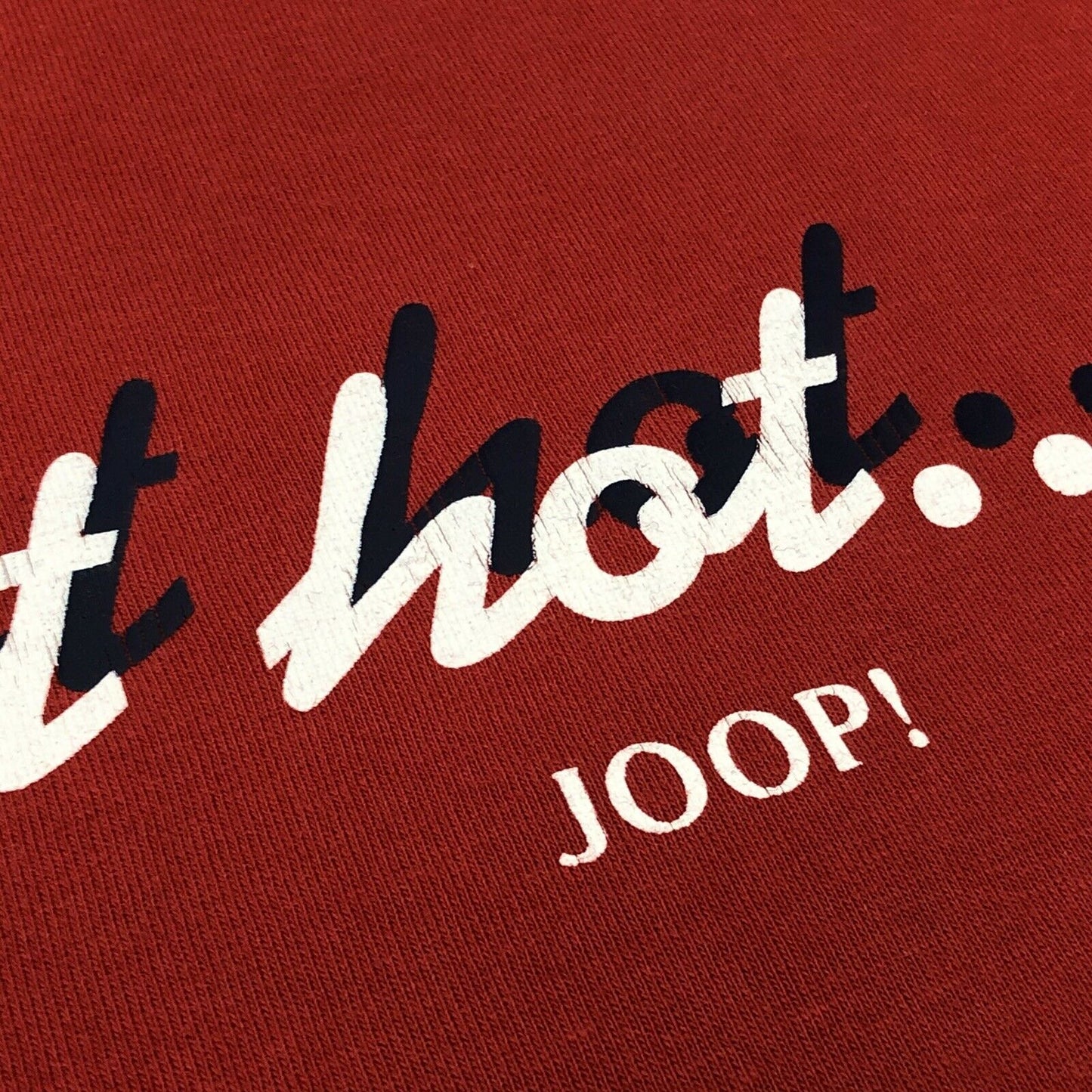 Vintage Joop T-Shirt Mens Large Red Graphic Print Spellout