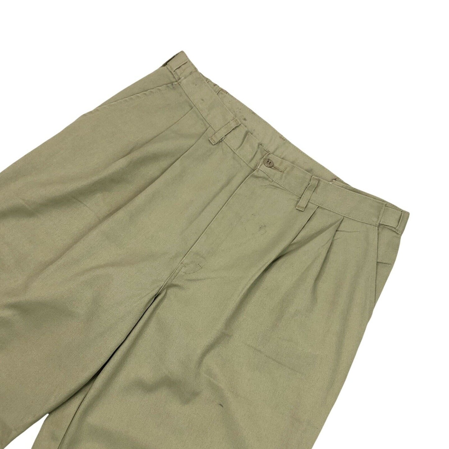 Vintage Dickies Pleated Trousers 34w 25l Beige