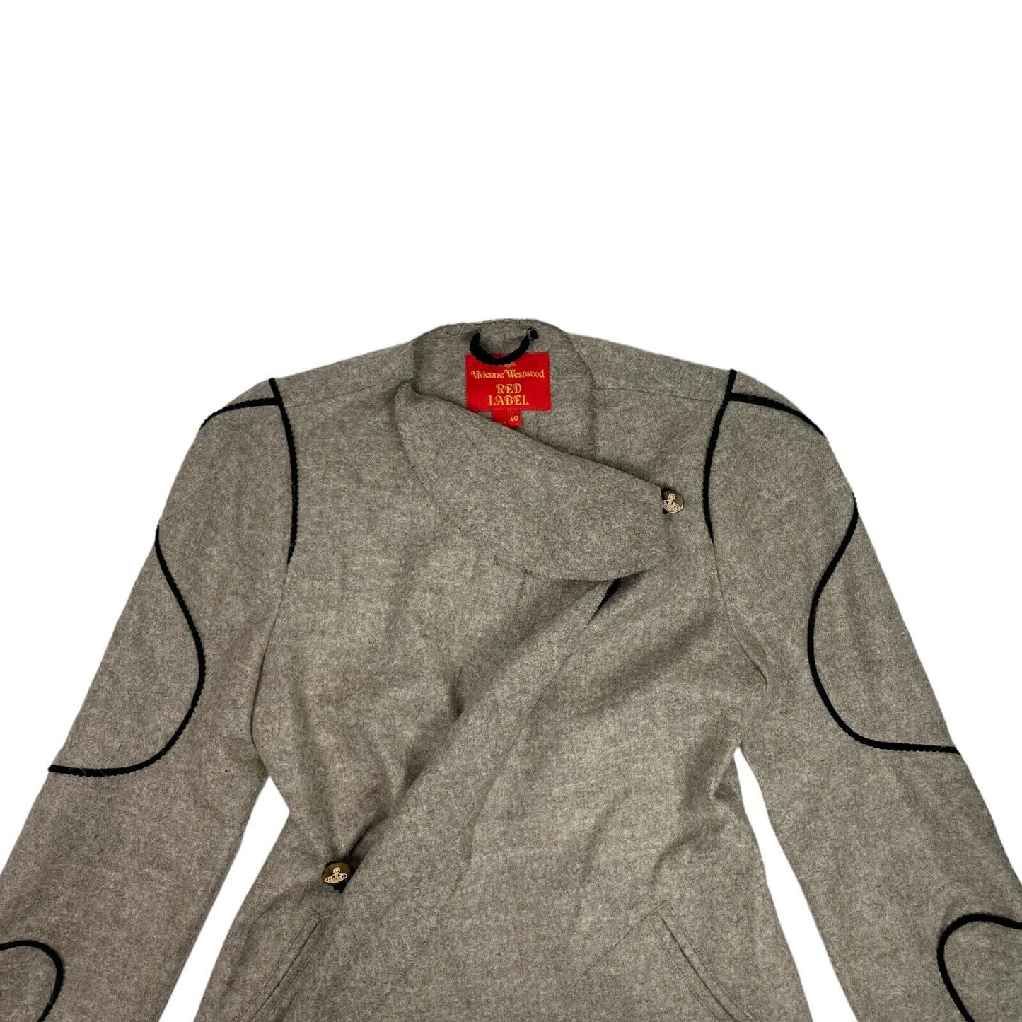 AW15 Runway Vivienne Westwood Wool Manteau Grey XS Made In Italy Red Label