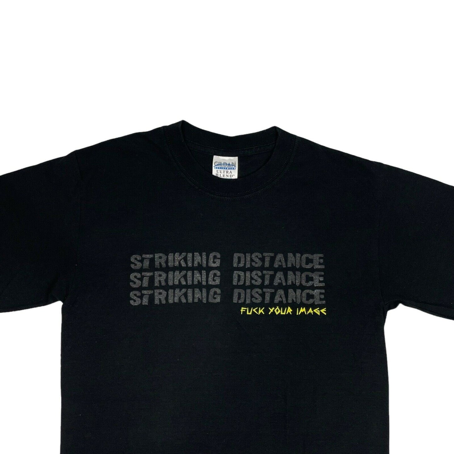 00’s Striking Distance T-Shirt Mens Small Black Gildan HXC Hardcore Bridge Nine