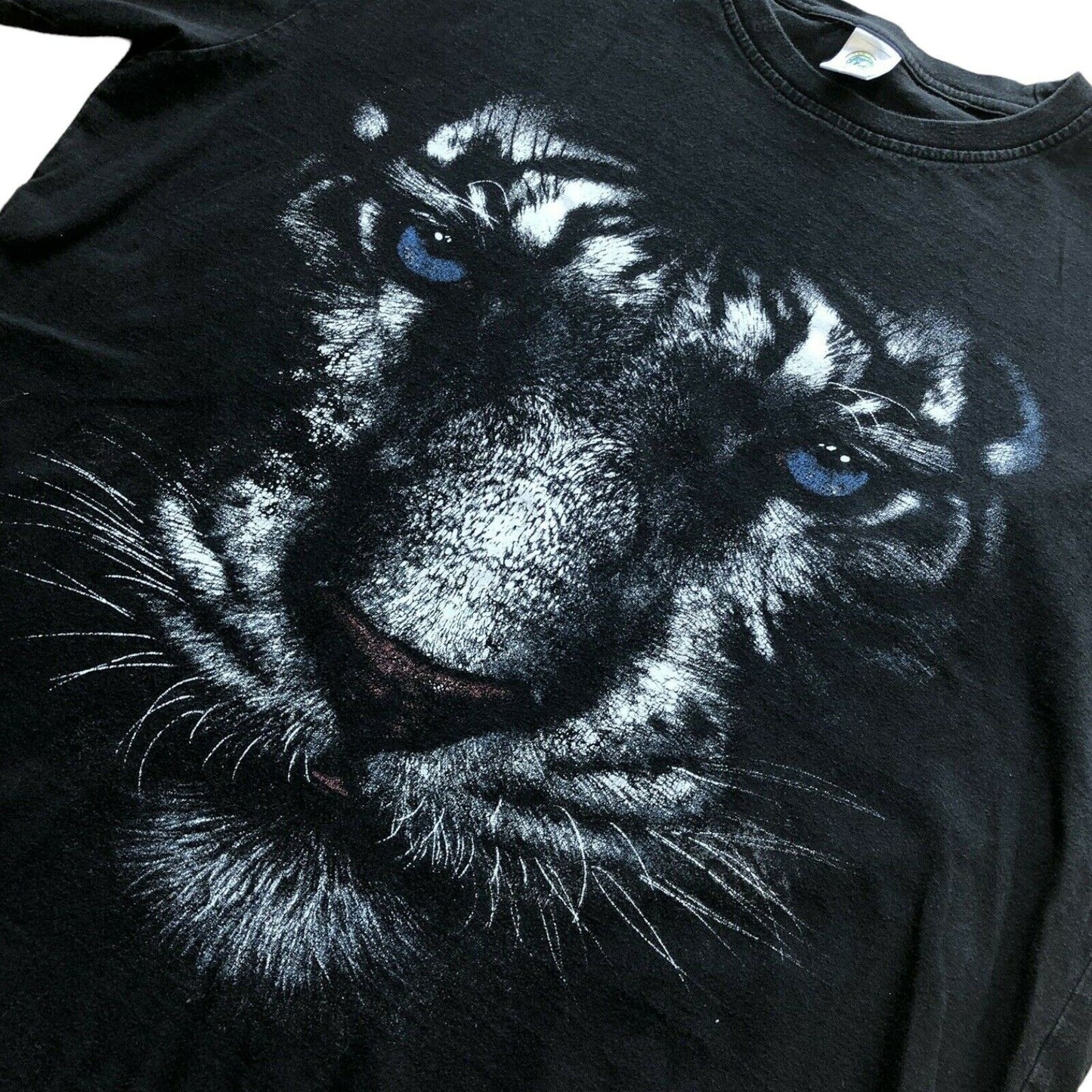 Vintage Tiger Indonesia Zoo T-Shirt Mens Large Black Graphic Print