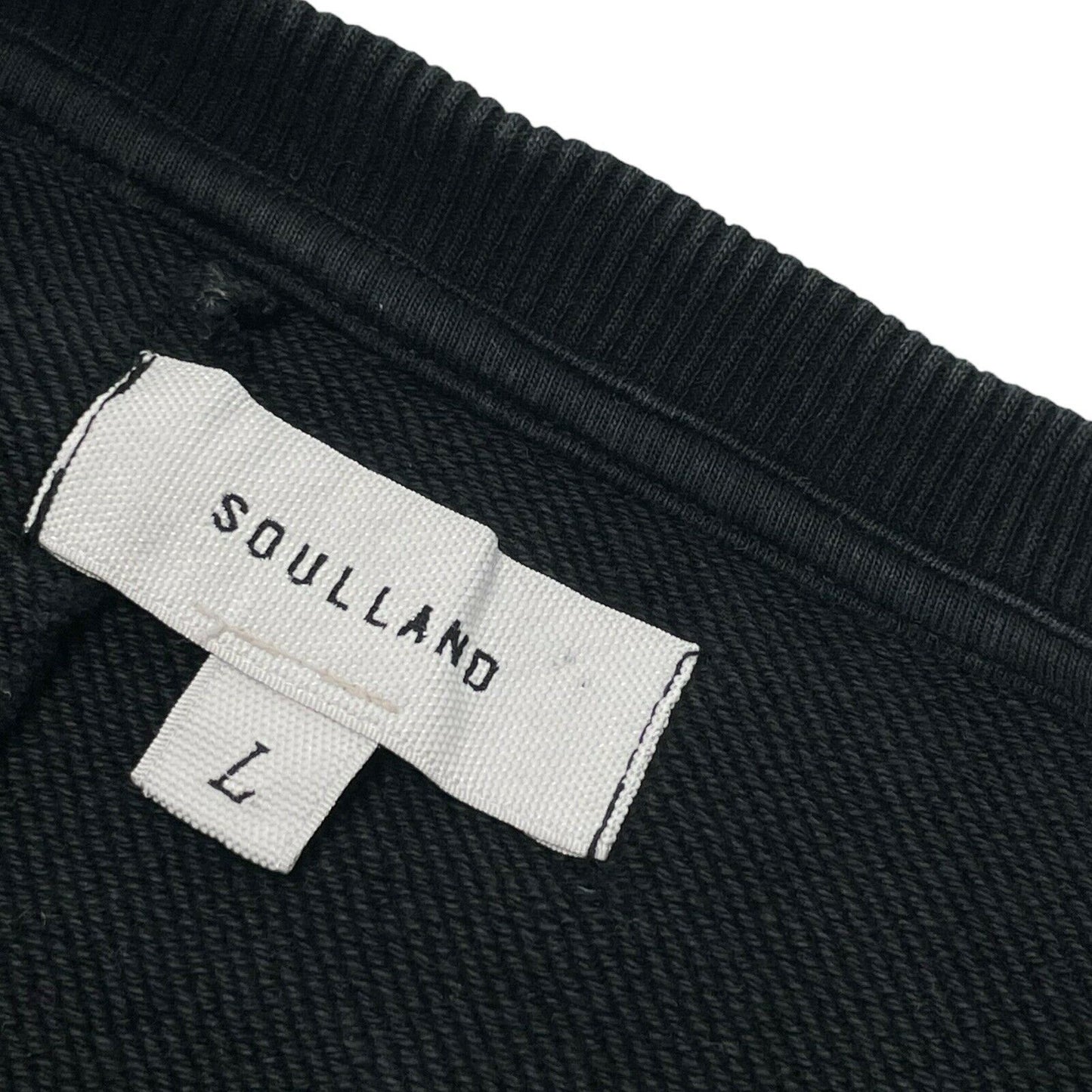 Soulland Black Patchwork Jumper Mens Large