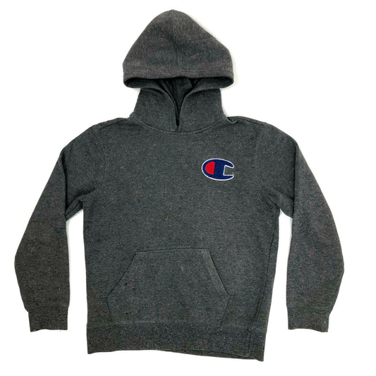 Champion C Patch Hoodie Womens Medium Grey