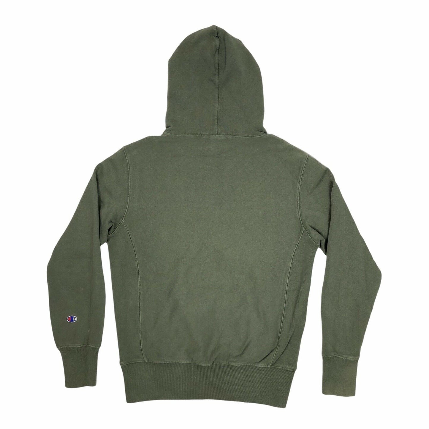 Champion Reverse Weave Pull Over Hoodie Women’s Small Green Embroidered Branding