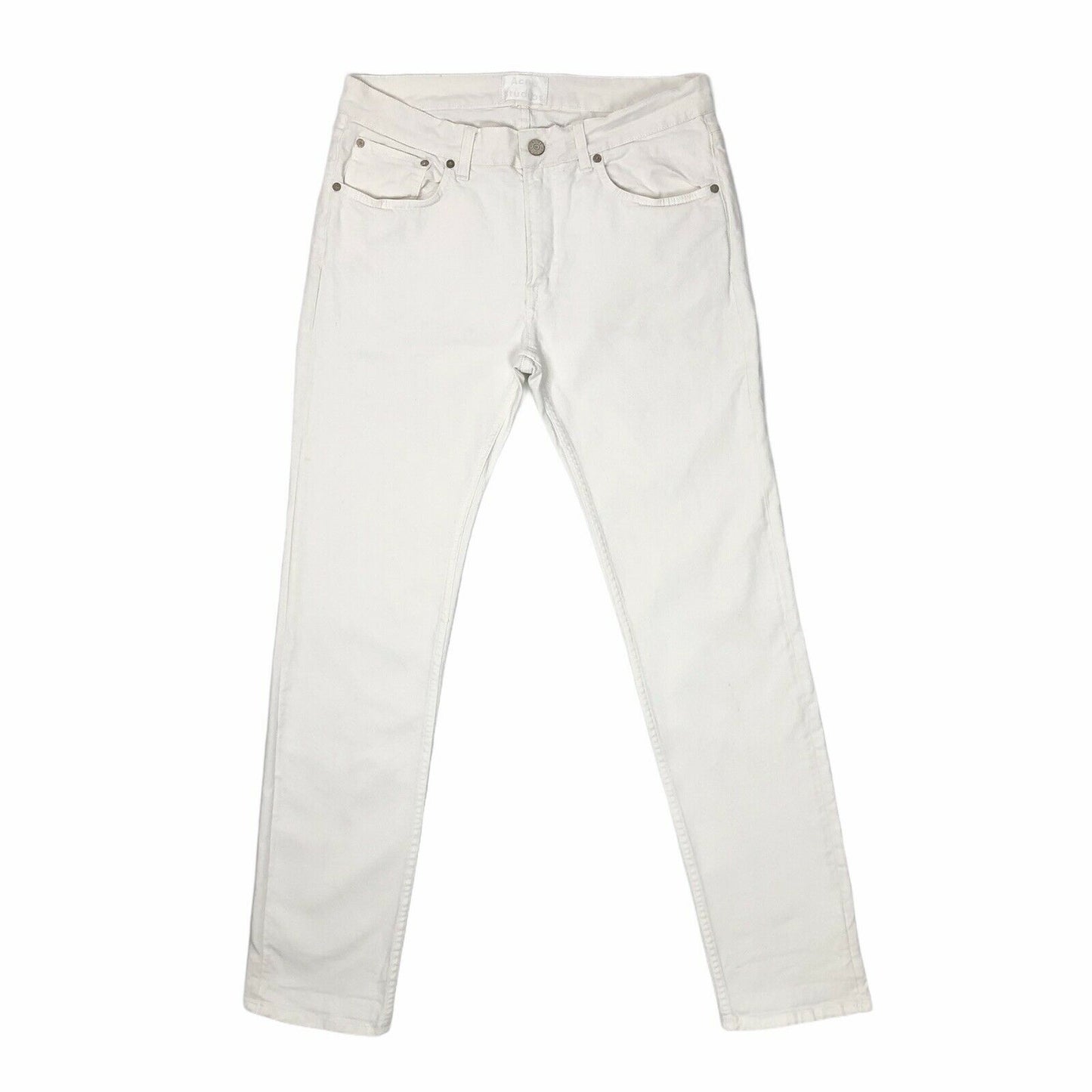 Acne Studios Ace Stay Cash White Mens Skinny Jeans 33w 32l