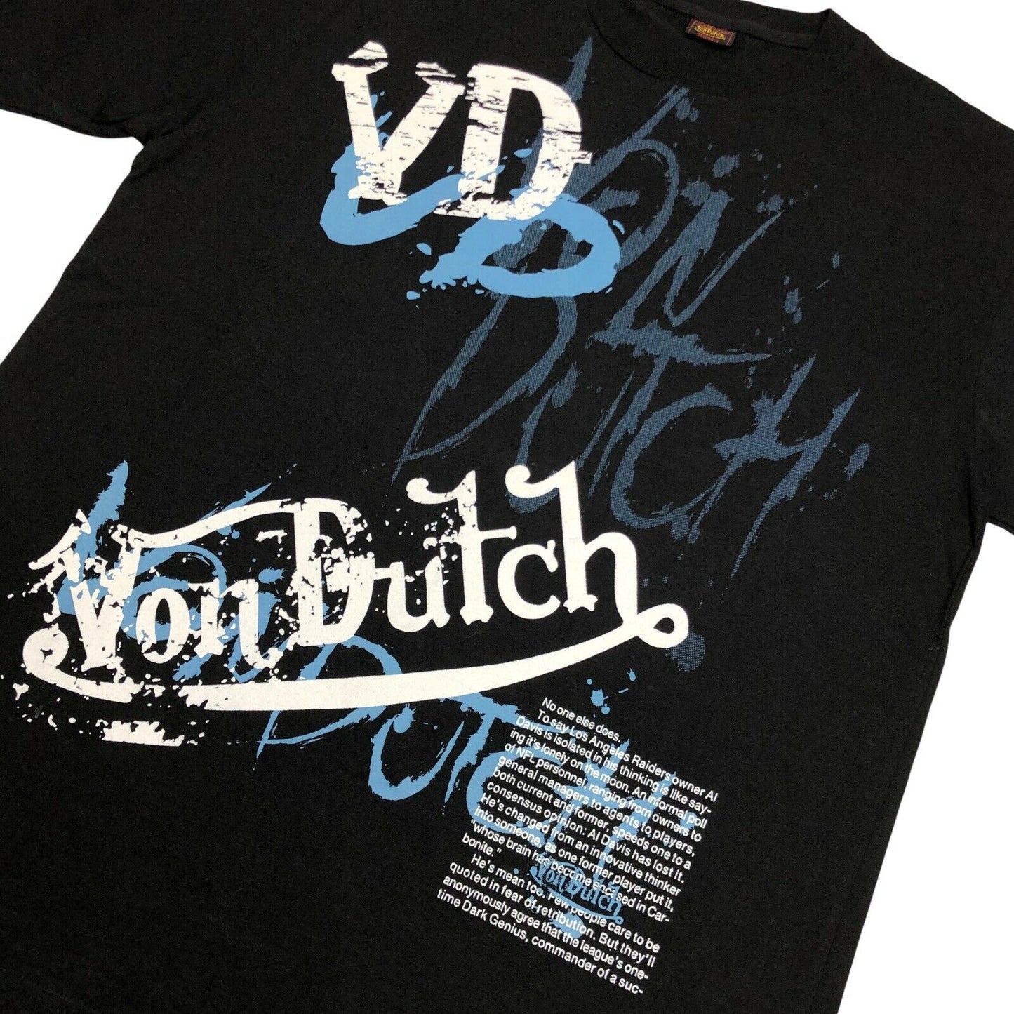 Vintage Von Dutch T-Shirt Mens XL Black Graphic Print