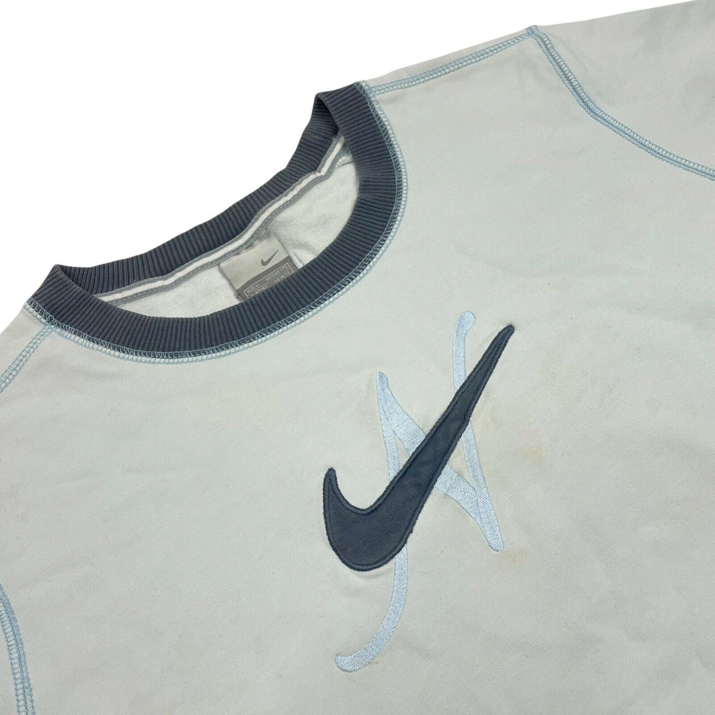 Vintage Nike Pull Over Jumper Embroidered Swoosh Blue Womens Large