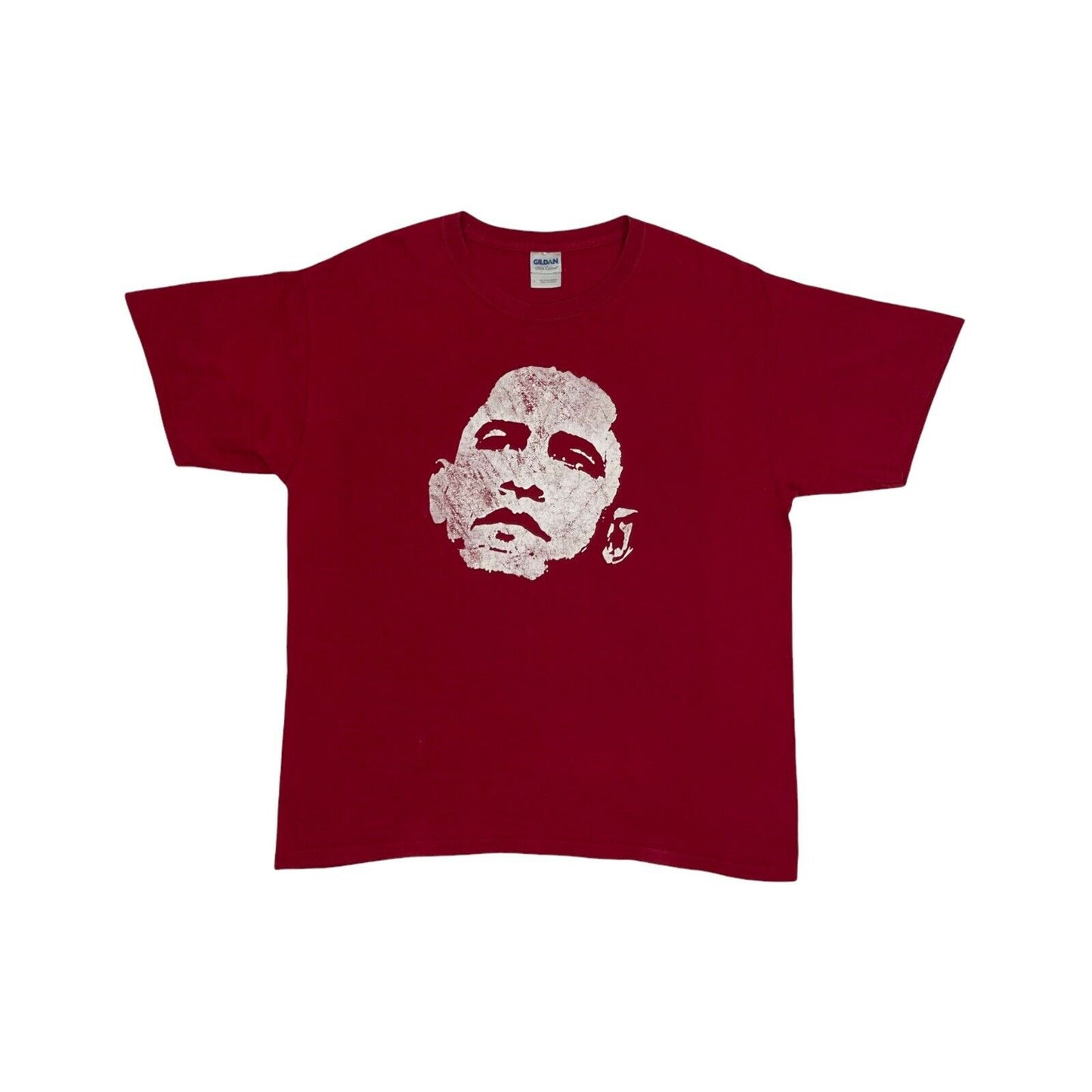 Barak Obama T-Shirt 2009 Mens Large Dark Red Gildan