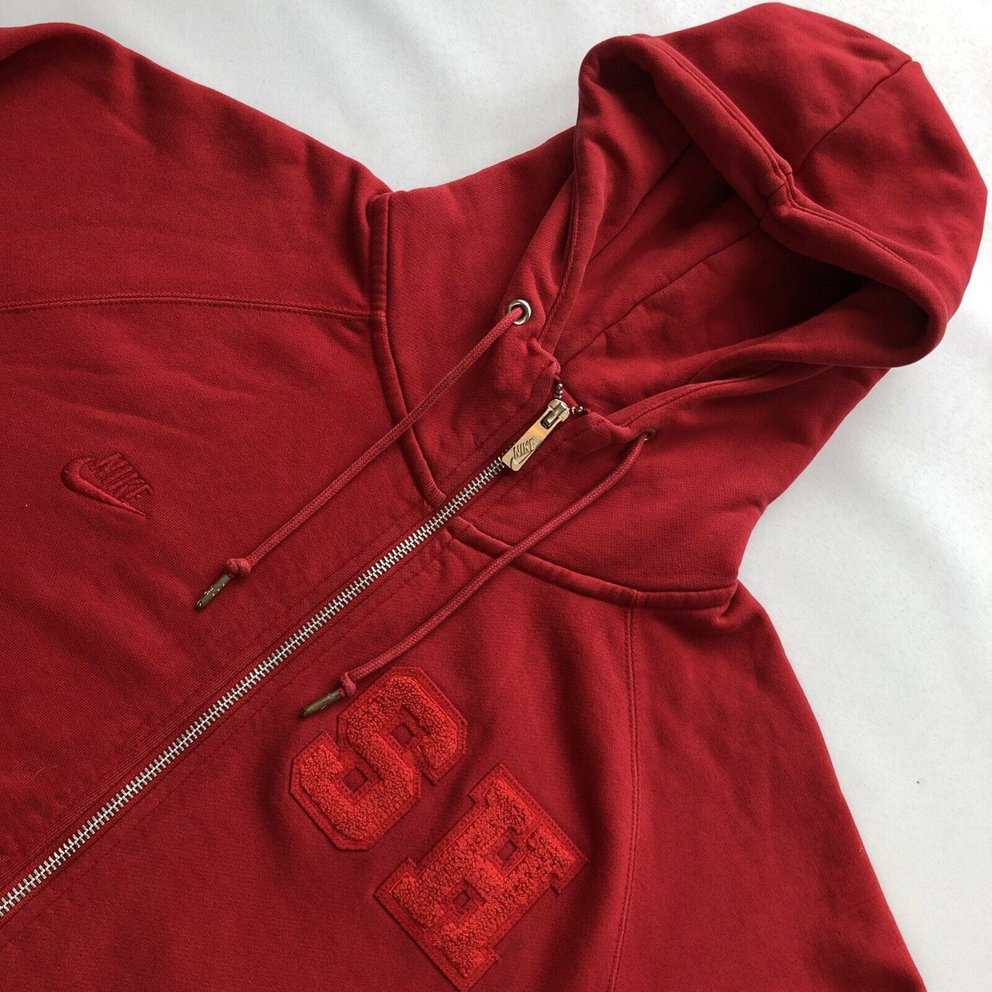 Vintage Nike Hercules Hoodie Mens Medium Red Embroidered