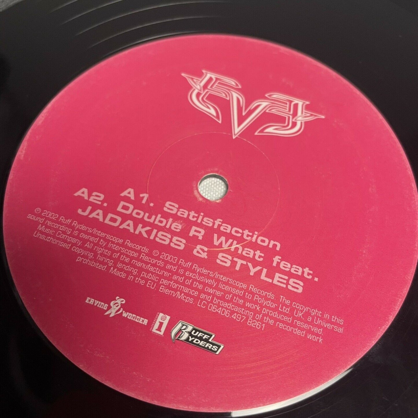 2003 Eve Satisfaction Promo Vinyl Single