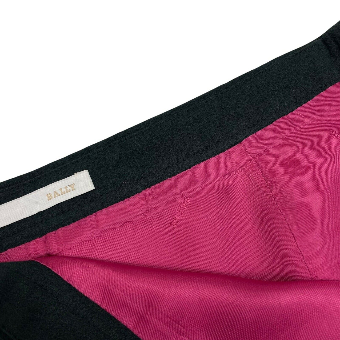 Bally Midi Skirt Pink And Black IT40 30w Made In Italy