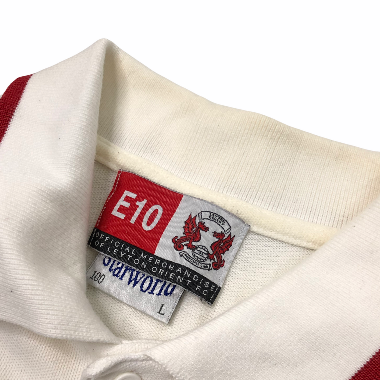 White Leyton Orient Promotion League Football 00s Polo Shirt Official Merch 2006