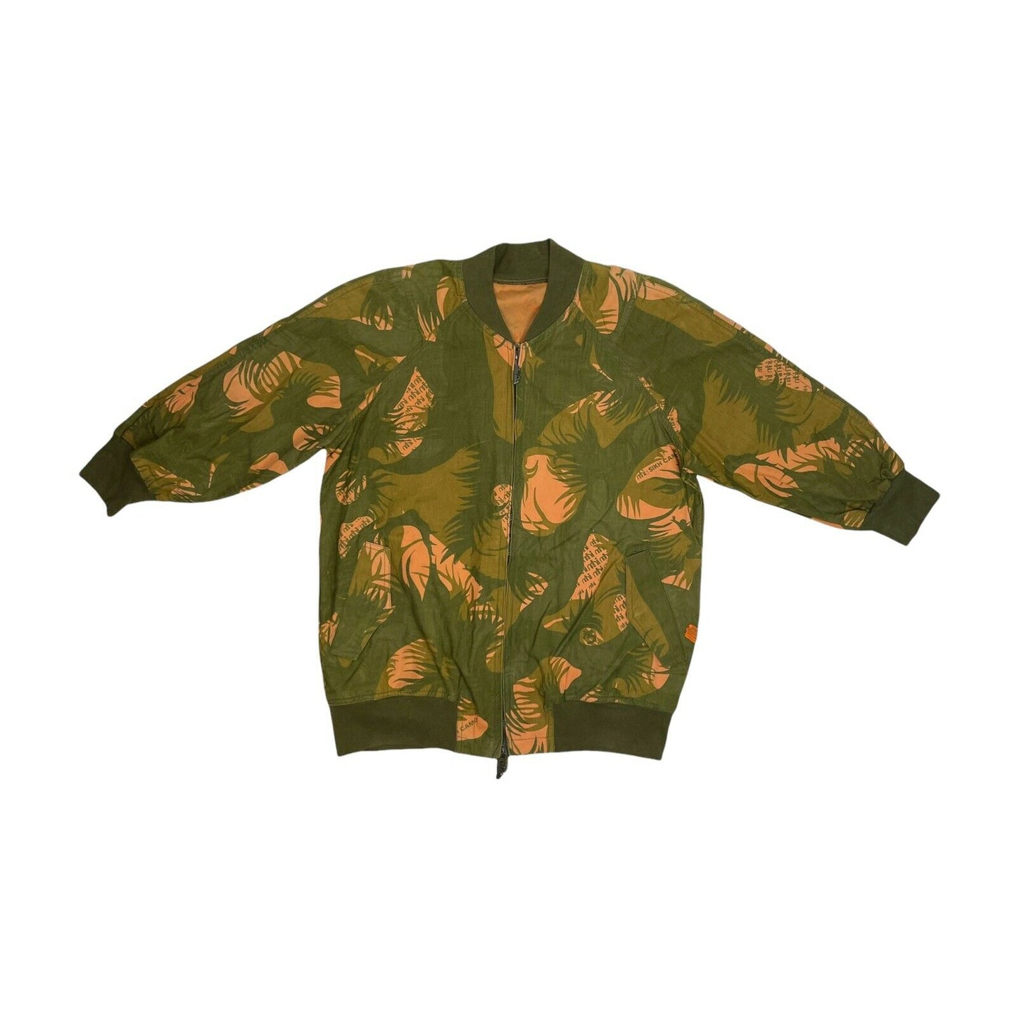 00’s Maharishi Sikh Camo Jacket Bomber Dark Green Womens 14 Hardy Blechman