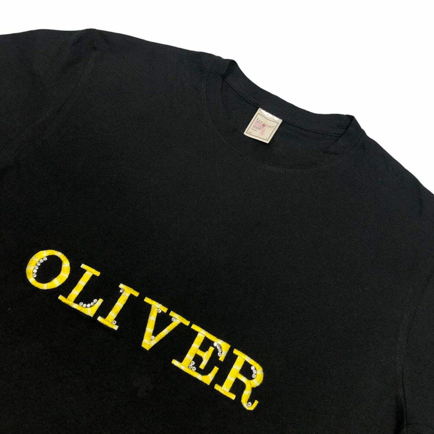 Oliver Twist 00’s Black Stedman T-Shirt Mens Large Embroidered