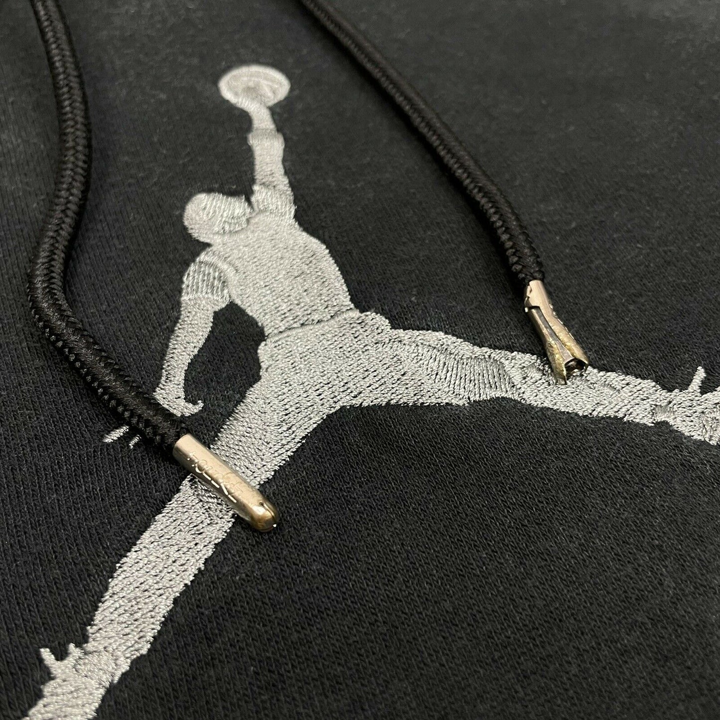 Vintage Air Jordan Jumpman Hoodie Navy Blue Embroidered Mens Medium