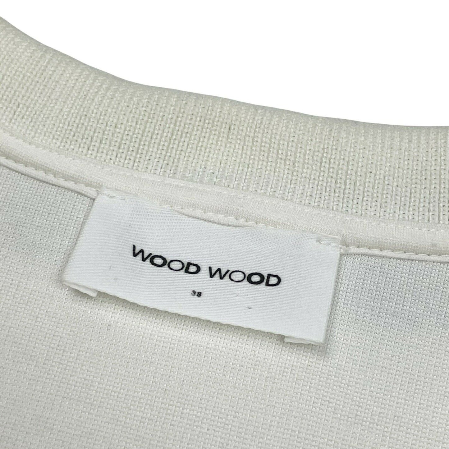 WoodWood Collard Top White And Black Womens Small