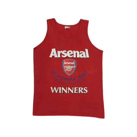 Arsenal 2005 FA Cup Winners Vest Red Mens Medium Graphic Print