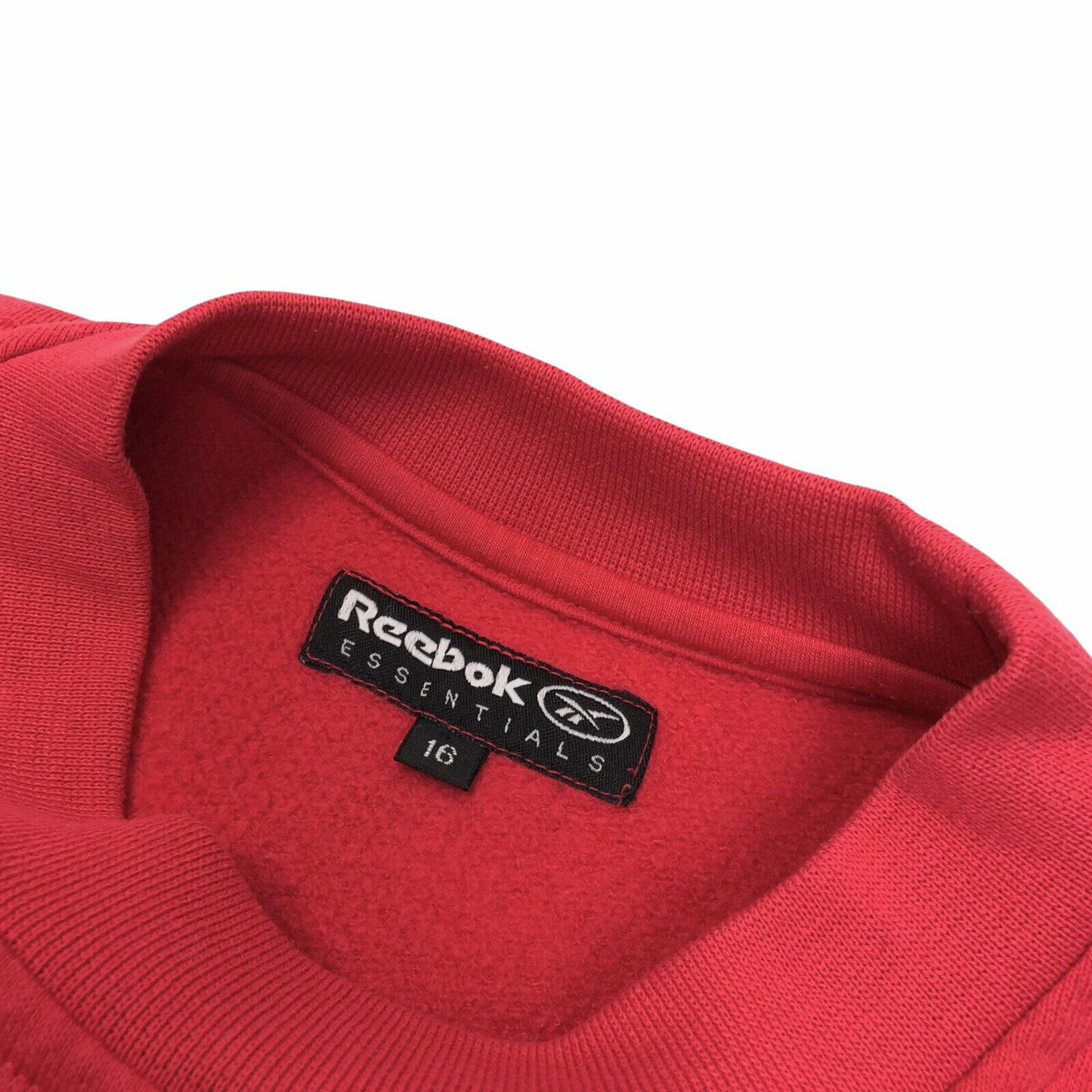 Vintage Reebok Essentials Crew Neck Jumper Hot Pink Women's UK16