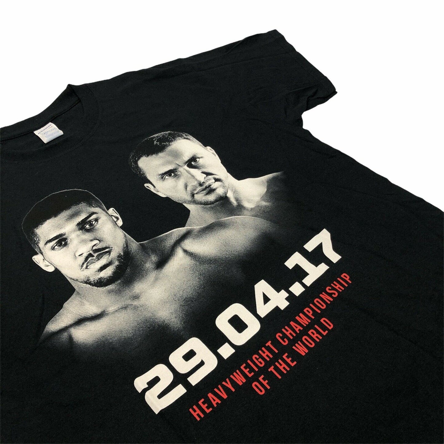 Anthony Joshua Wladimir Klitschko 2017 Fight Event T-Shirt Men’s Large Black