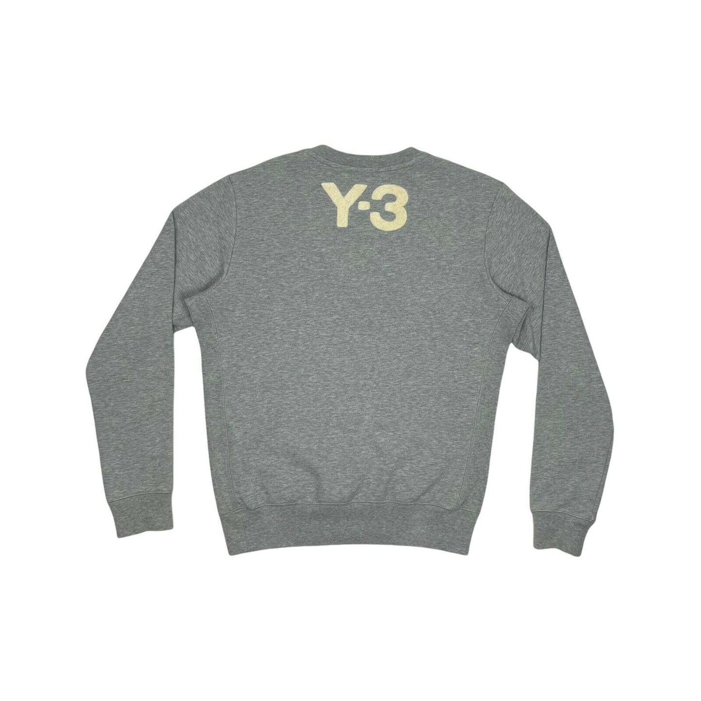 Y-3 Yohji Yamamoto Adidas V-Neck Jumper Mens Medium 2006 Grey Back Logo Patch