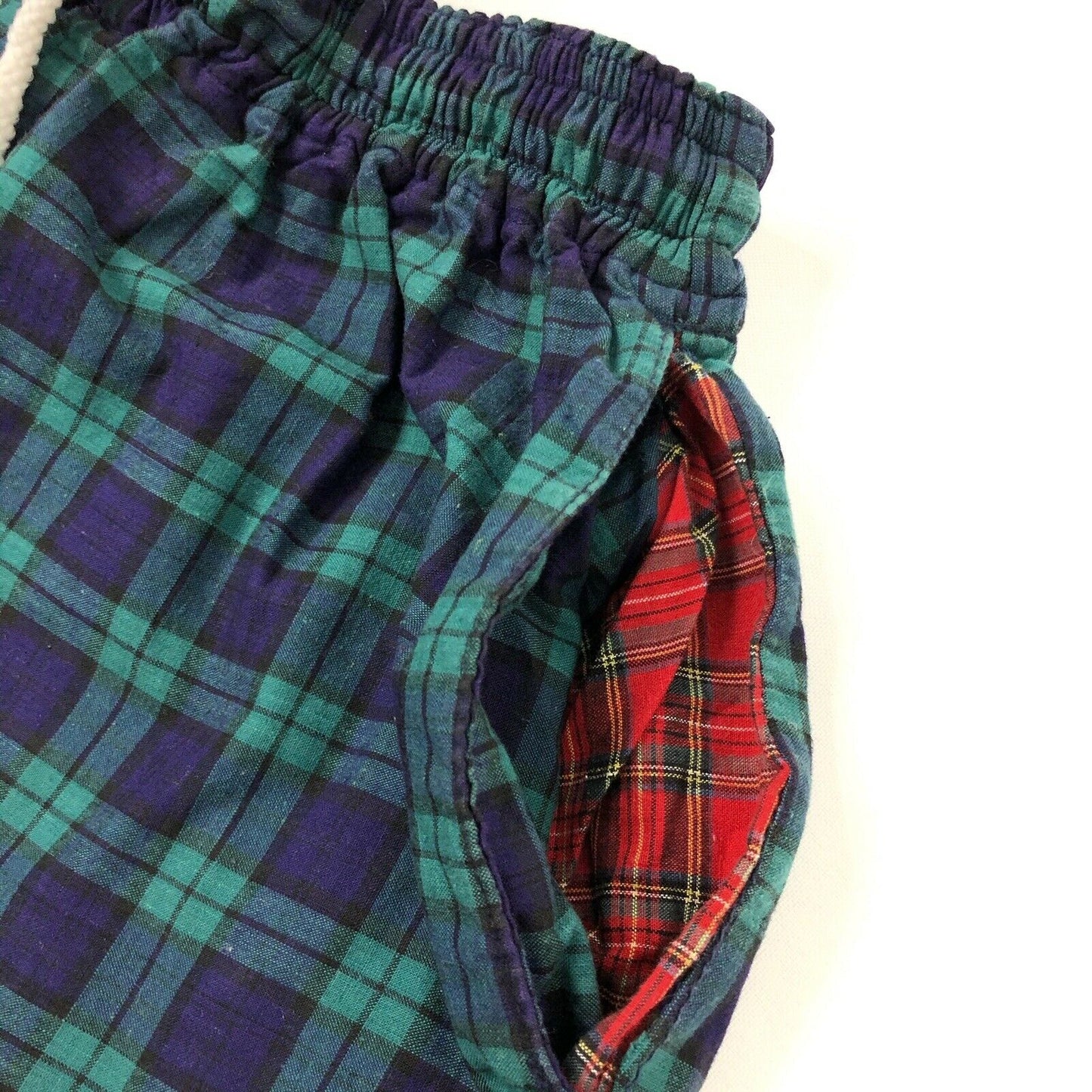 Vintage 1996 Oasis Loch Lomond Tartan Shorts 32w Green And Navy