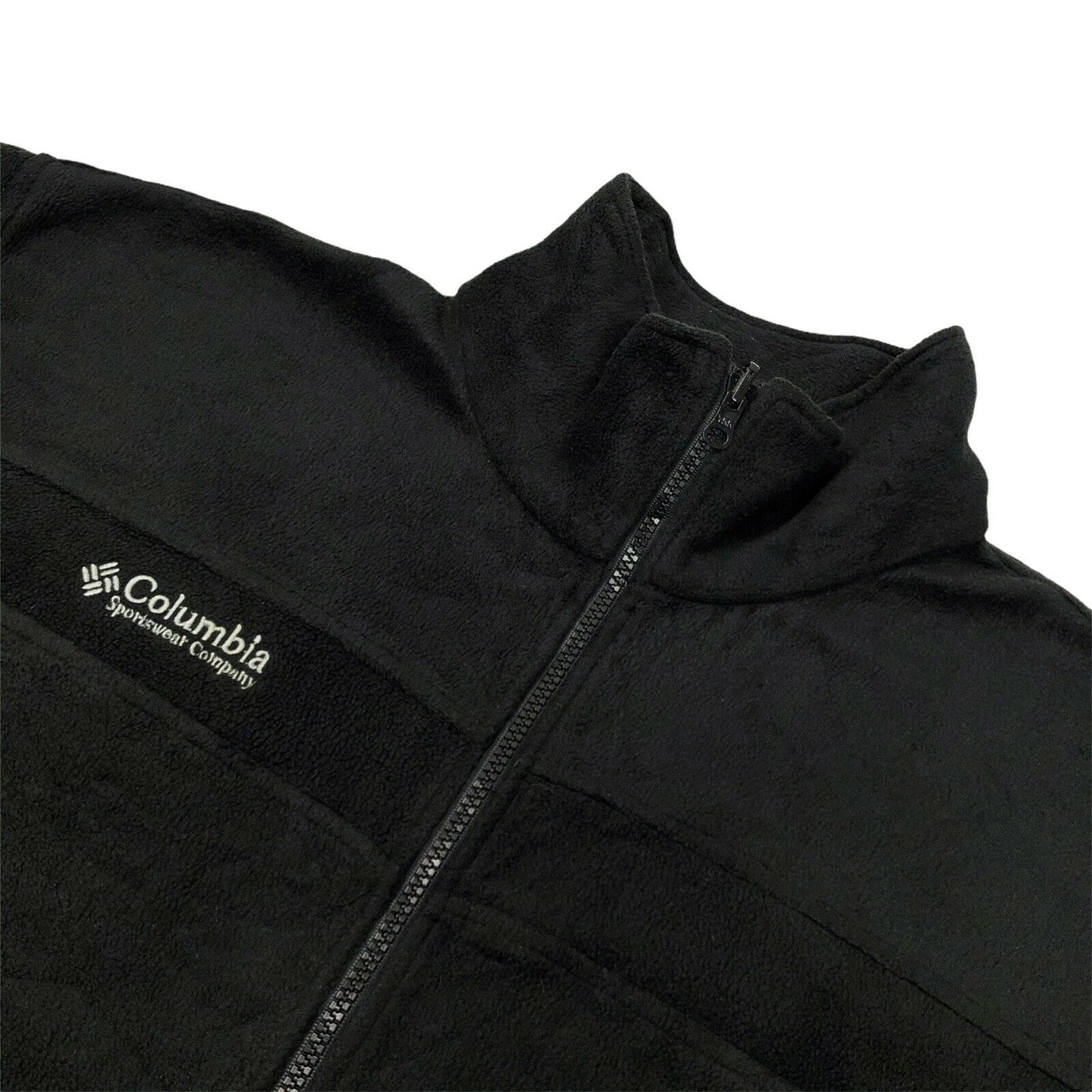 Vintage Columbia Sportswear Black Fleece Mens XL Embroidered With Pockets