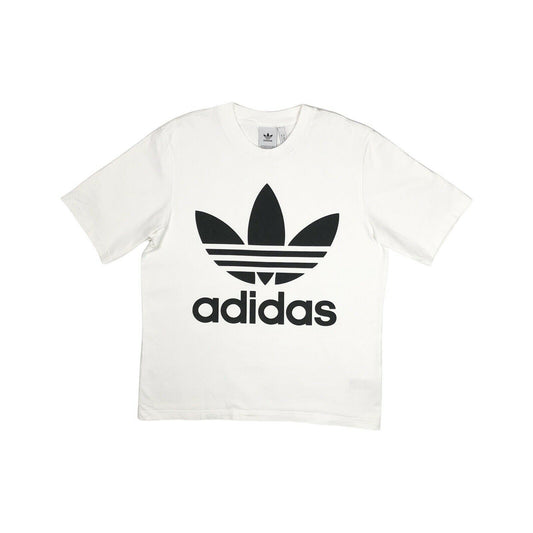 Adidas Boxy T-Shirt White Trefoil Print Men’s Medium Graphic Print