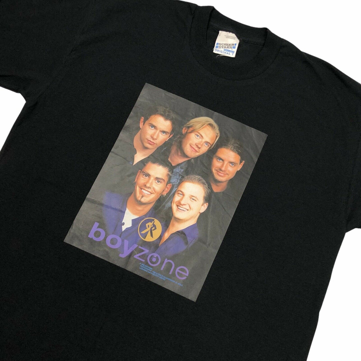 1998 Boyzone T-Shirt Mens Large Screen Stars Black