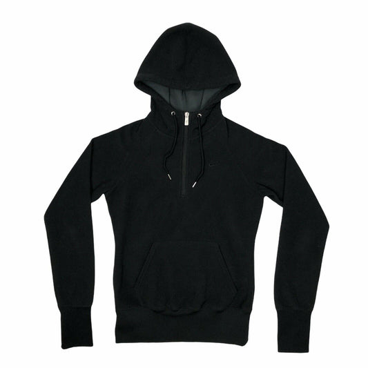 y2k Nike Black Fleece Hoodie Women’s Small Embroidered With Pockets Sportswear