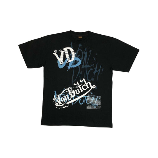 Vintage Von Dutch T-Shirt Mens XL Black Graphic Print