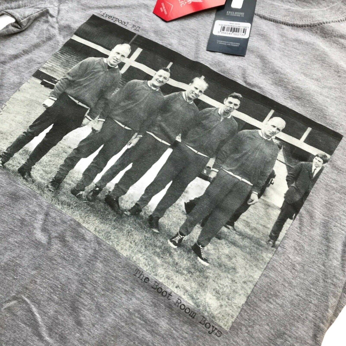 NWT Liverpool Boot Room Boys Top Grey Graphic Print Football Soccer