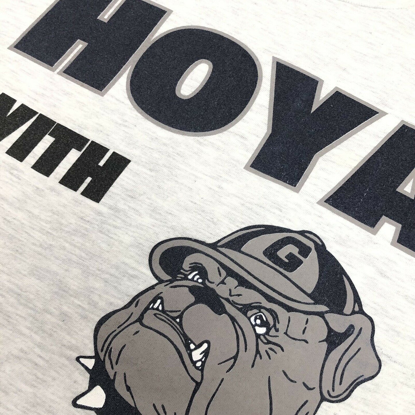 Vintage Georgetown Hoyas T-Shirt Grey Mens Large Baseball MLB