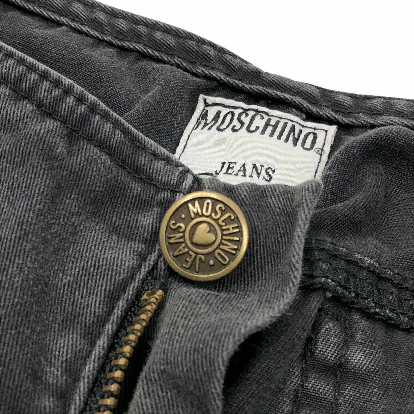 Vintage Moschino Jeans Made In Italy Dark Grey 28w 31l