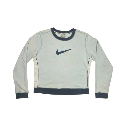 Vintage Nike Pull Over Jumper Embroidered Swoosh Blue Womens Large