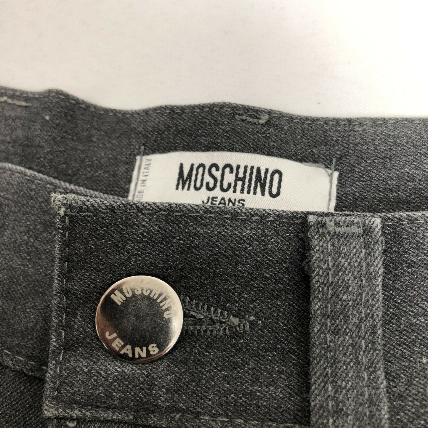 Vintage Moschino Trousers Made In Italy Dark Grey Marl