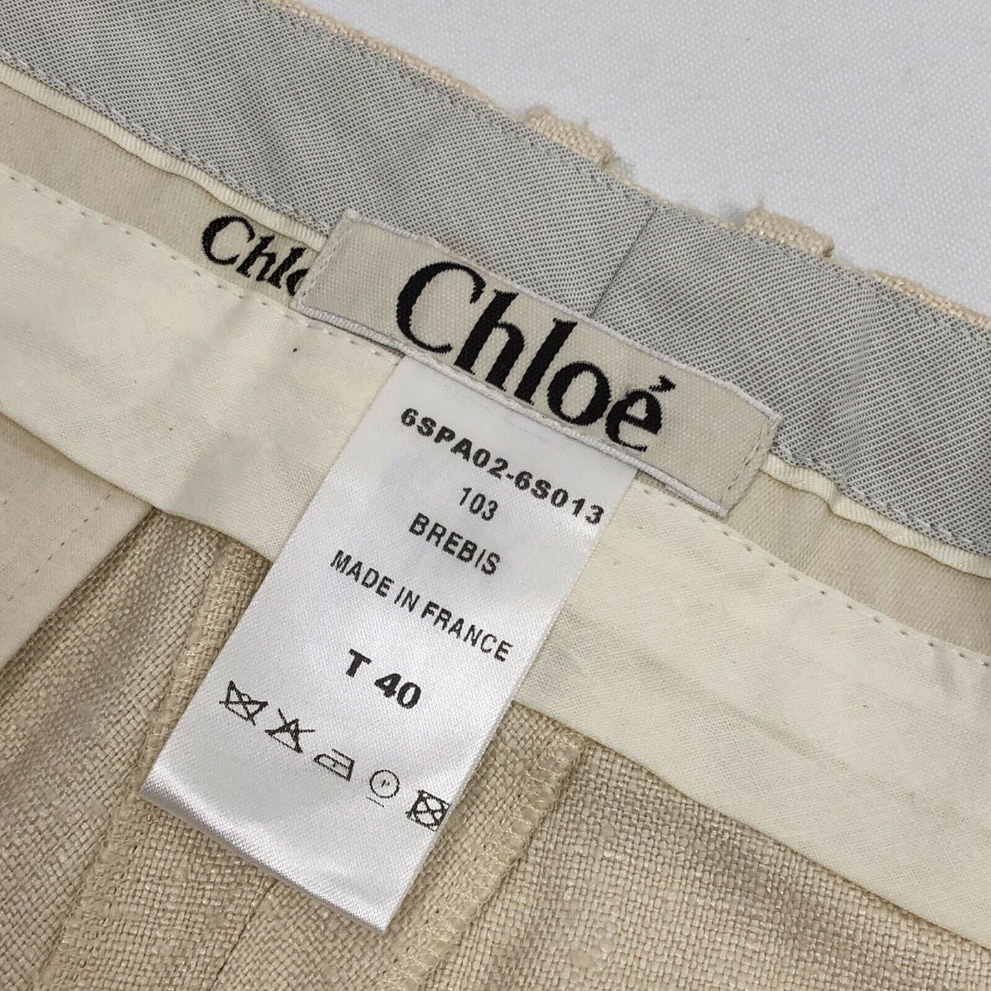 Vintage Chloé Cropped Smart Trouser Made In France Silk