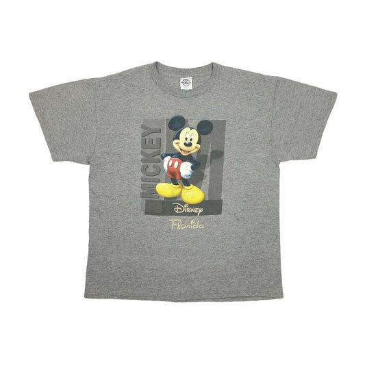 Vintage Disney Mickey Mouse T-Shirt Grey Mens Large Delta Florida Orlando