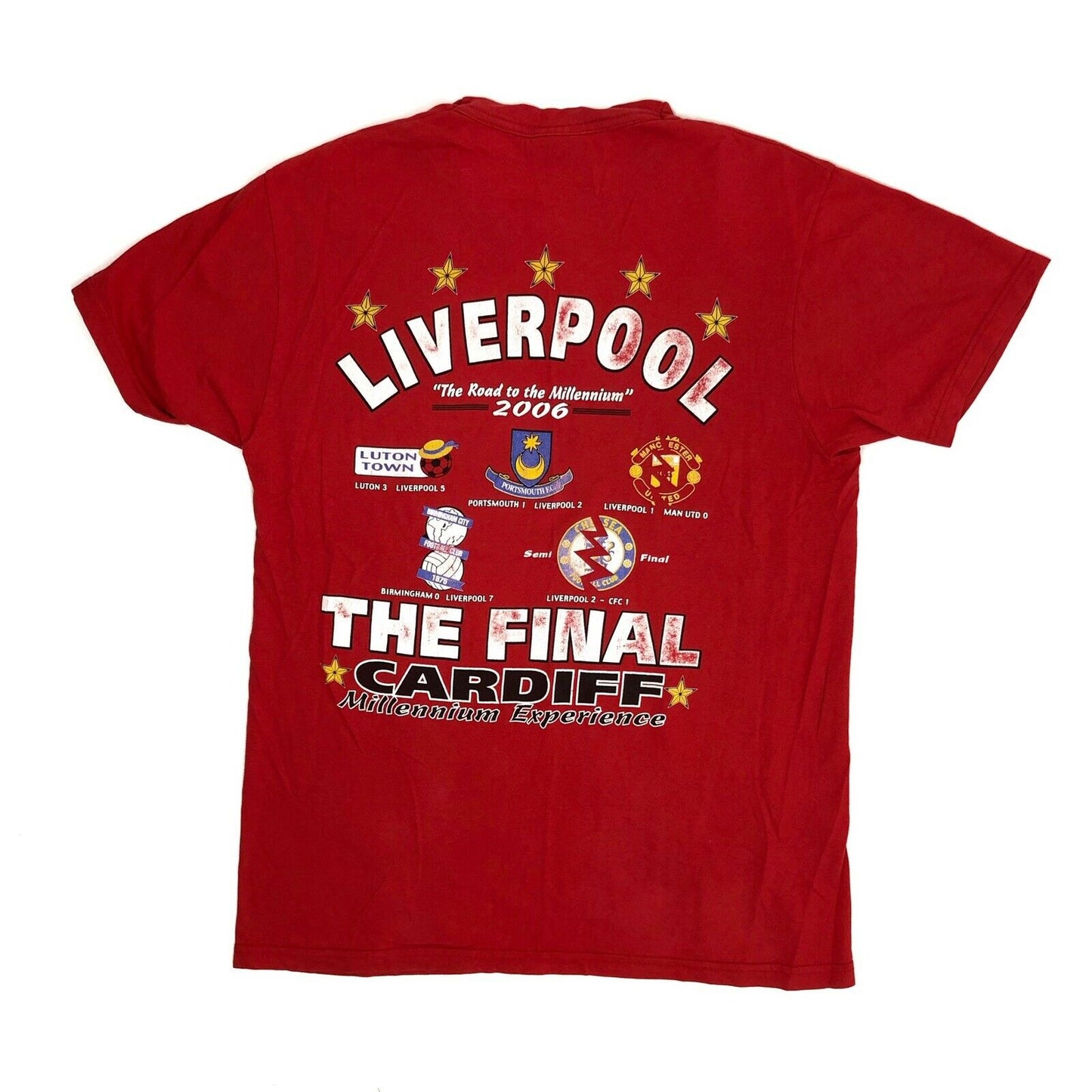 2006 Liverpool FA Cup T-Shirt Red Mens Small