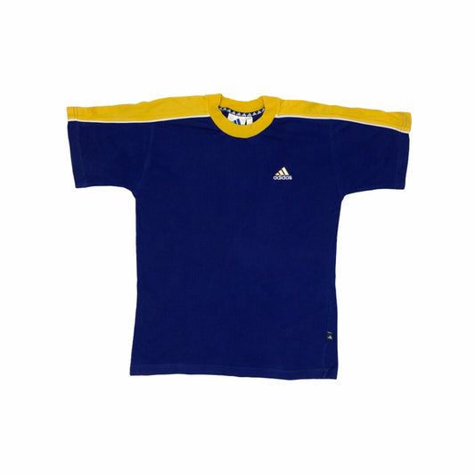 Vintage Adidas Blue T-Shirt Block Colouring 90’s Sportswear Men’s XS