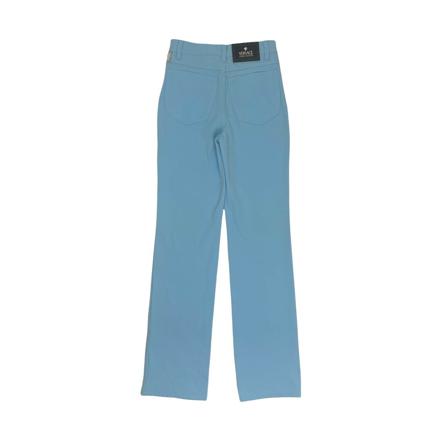 Vintage Versace Jeans Couture Trousers 26w 32l Baby Blue Made In Italy