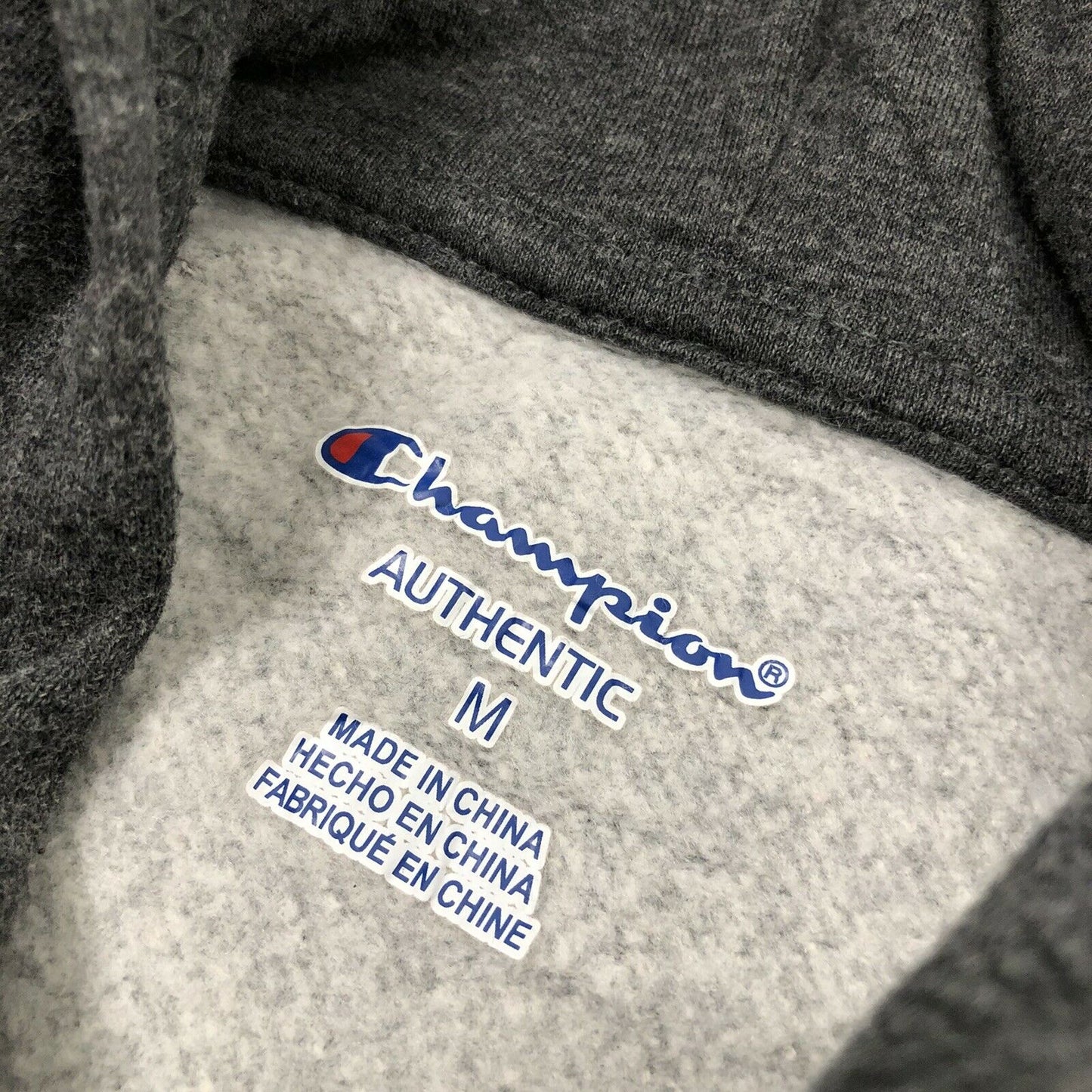 Champion C Patch Hoodie Womens Medium Grey