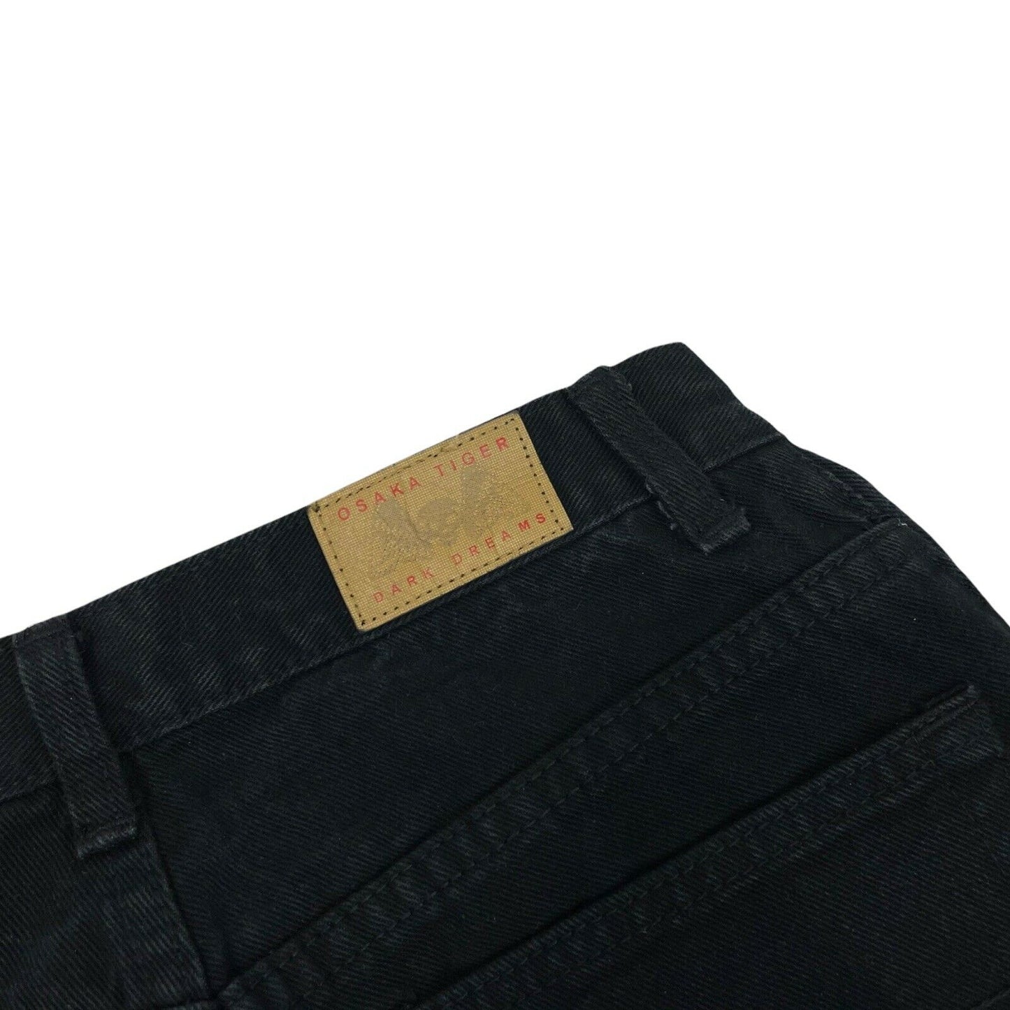 Vintage Osaka Tiger 90’s Black Denim Jeans 26w 30l Straight Leg