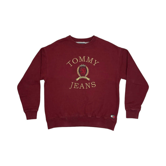 Tommy Jeans 6.0 Capsule Crest Jumper Men’s Medium Dark Red Embroidered 2018