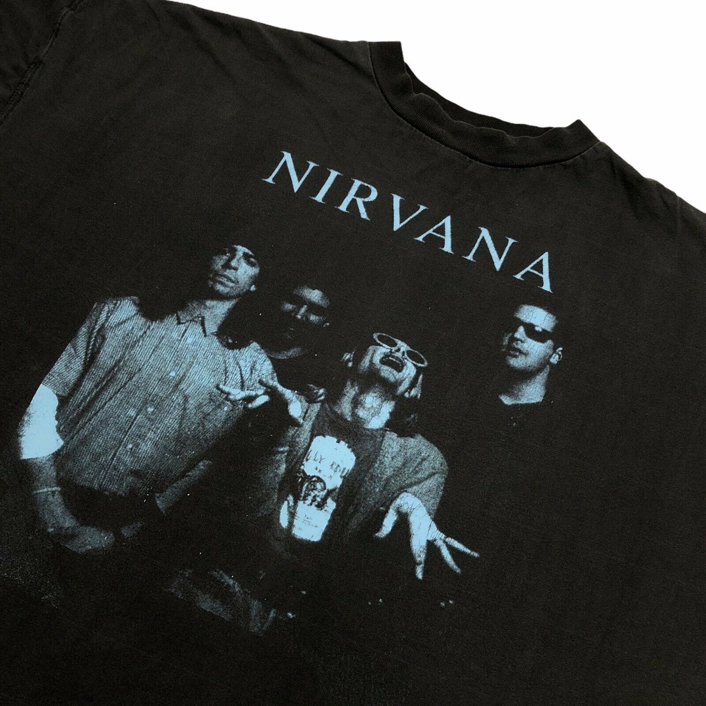 Rare Vintage Nirvana Black T-Shirt Mens Large 1993-1994 Pat Smear